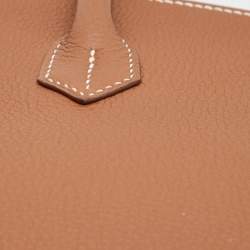 Hermes Gold Taurillon Clemence Leather Gold Finish Birkin 30 Bag