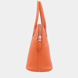 Pre Owned Hermes Orange Epsom Leather Bolide 27 Handbag 