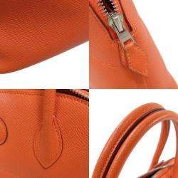 Pre Owned Hermes Orange Epsom Leather Bolide 27 Handbag 