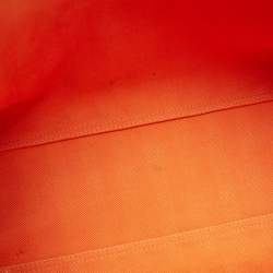 Hermes Orange/Natural Canvas and Leather Cabalicol Bag