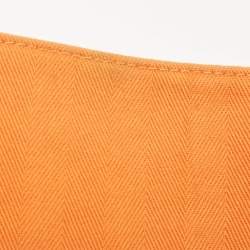 Hermes Orange/Natural Canvas and Leather Cabalicol Bag