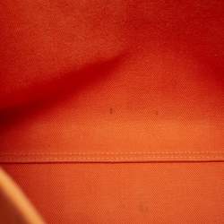 Hermes Orange/Natural Canvas and Leather Cabalicol Bag