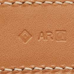 Hermes Orange/Natural Canvas and Leather Cabalicol Bag