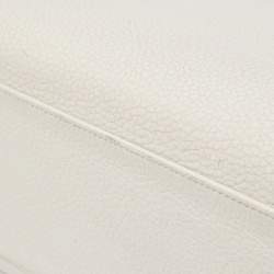 Hermès Blanc  Taurillon Clemence Leather Palladium Finish Kelly Retourne 35 Bag