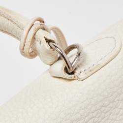 Hermès Blanc  Taurillon Clemence Leather Palladium Finish Kelly Retourne 35 Bag