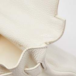 Hermès Blanc  Taurillon Clemence Leather Palladium Finish Kelly Retourne 35 Bag