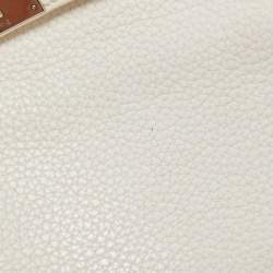 Hermès Blanc  Taurillon Clemence Leather Palladium Finish Kelly Retourne 35 Bag