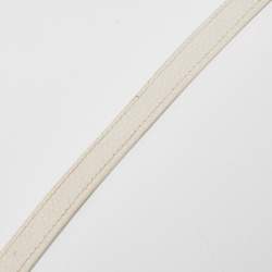 Hermès Blanc  Taurillon Clemence Leather Palladium Finish Kelly Retourne 35 Bag