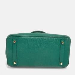 Hermes Malachite Togo Leather Gold Finish Birkin 30 Bag