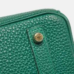 Hermes Malachite Togo Leather Gold Finish Birkin 30 Bag