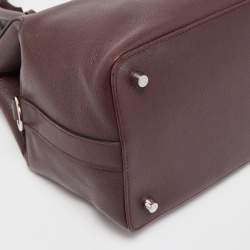 Hermes Bordeaux Evercolor Leather Palladium Finish Toolbox 20 Bag