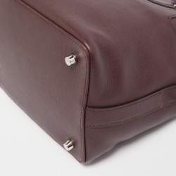 Pre Owned Hermes Bordeaux Evercolor Leather Palladium Finish Toolbox 20 Bag