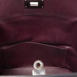 Hermes Bordeaux Evercolor Leather Palladium Finish Toolbox 20 Bag