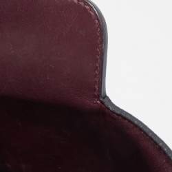 Pre Owned Hermes Bordeaux Evercolor Leather Palladium Finish Toolbox 20 Bag