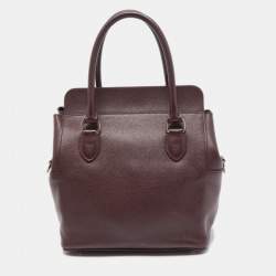 Hermes Bordeaux Evercolor Leather Palladium Finish Toolbox 20 Bag