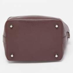 Hermes Bordeaux Evercolor Leather Palladium Finish Toolbox 20 Bag