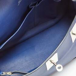 Hermes Blue Saphir Swift Leather Palladium Finish Jypsiere 28 Bag