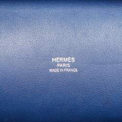 Hermes Blue Saphir Swift Leather Palladium Finish Jypsiere 28 Bag