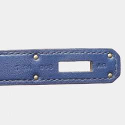 Hermes Blue Saphir Swift Leather Palladium Finish Jypsiere 28 Bag