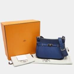 Hermes Blue Saphir Swift Leather Palladium Finish Jypsiere 28 Bag