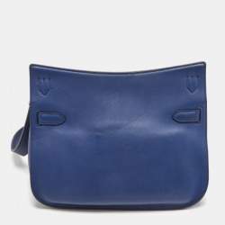 Hermes Blue Saphir Swift Leather Palladium Finish Jypsiere 28 Bag