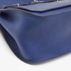 Hermes Blue Saphir Swift Leather Palladium Finish Jypsiere 28 Bag