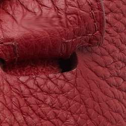 Hermes Rouge Garance Clemence Leather Evelyne III GM Bag