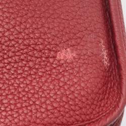 Hermes Rouge Garance Clemence Leather Evelyne III GM Bag