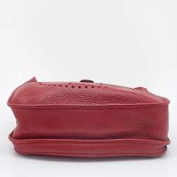 Hermes Rouge Garance Clemence Leather Evelyne III GM Bag