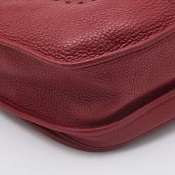 Hermes Rouge Garance Clemence Leather Evelyne III GM Bag