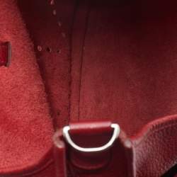 Hermes Rouge Garance Clemence Leather Evelyne III GM Bag