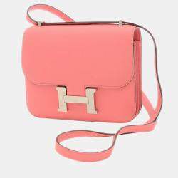 HERMES PICOTIN LOCK PM Clemence leather Rose azalee A Engraving