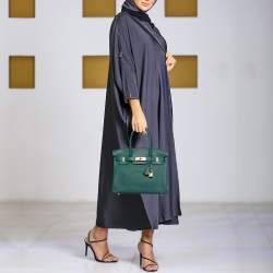 Hermes Malachite Togo Leather Gold Finish Birkin 30 Bag