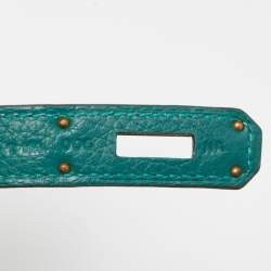 Hermes Malachite Togo Leather Gold Finish Birkin 30 Bag