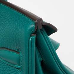 Hermes Malachite Togo Leather Gold Finish Birkin 30 Bag