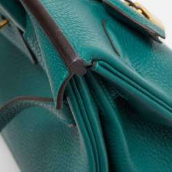 Hermes Malachite Togo Leather Gold Finish Birkin 30 Bag