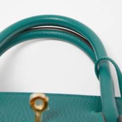 Hermes Malachite Togo Leather Gold Finish Birkin 30 Bag