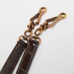 Hermes Miel Porosus Crocodile Gold Finish Kelly Sellier 32 Bag