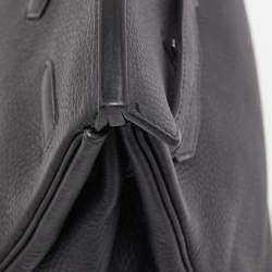 Pre Owned Hermes Black Togo Leather Palladium Finish Birkin 35 Bag