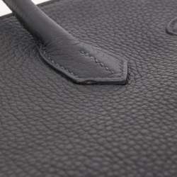 Pre Owned Hermes Black Togo Leather Palladium Finish Birkin 35 Bag