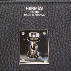 Pre Owned Hermes Black Togo Leather Palladium Finish Birkin 35 Bag