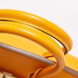 Hermes Jaune D' Or Epsom Leather Gold Finish Birkin 35 Bag