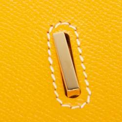 Hermes Jaune D' Or Epsom Leather Gold Finish Birkin 35 Bag
