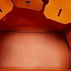 Hermes Jaune D' Or Epsom Leather Gold Finish Birkin 35 Bag