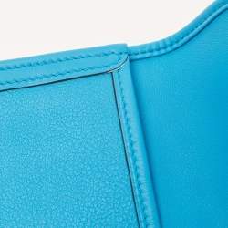 Hermes Blue Zanzibar Swift Leather Elan Jige 29 Clutch