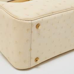 Hermès Nata Ostrich Gold Finish Mini Lindy Bag