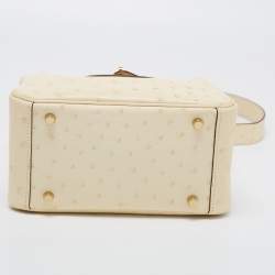 Hermès Nata Ostrich Gold Finish Mini Lindy Bag