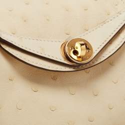 Hermès Nata Ostrich Gold Finish Mini Lindy Bag