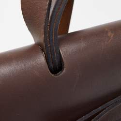 Hermes Ebene/Black Canvas and Leather Herbag Zip 39 Bag