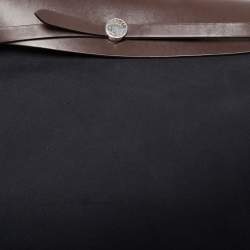 Hermes Ebene/Black Canvas and Leather Herbag Zip 39 Bag